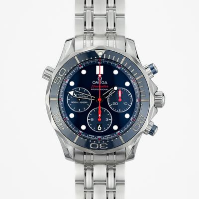 Omega Seamaster Professional Diver 300M Chronograph Blue 212.30.44.50.03.001 - Very Good condition, 2017