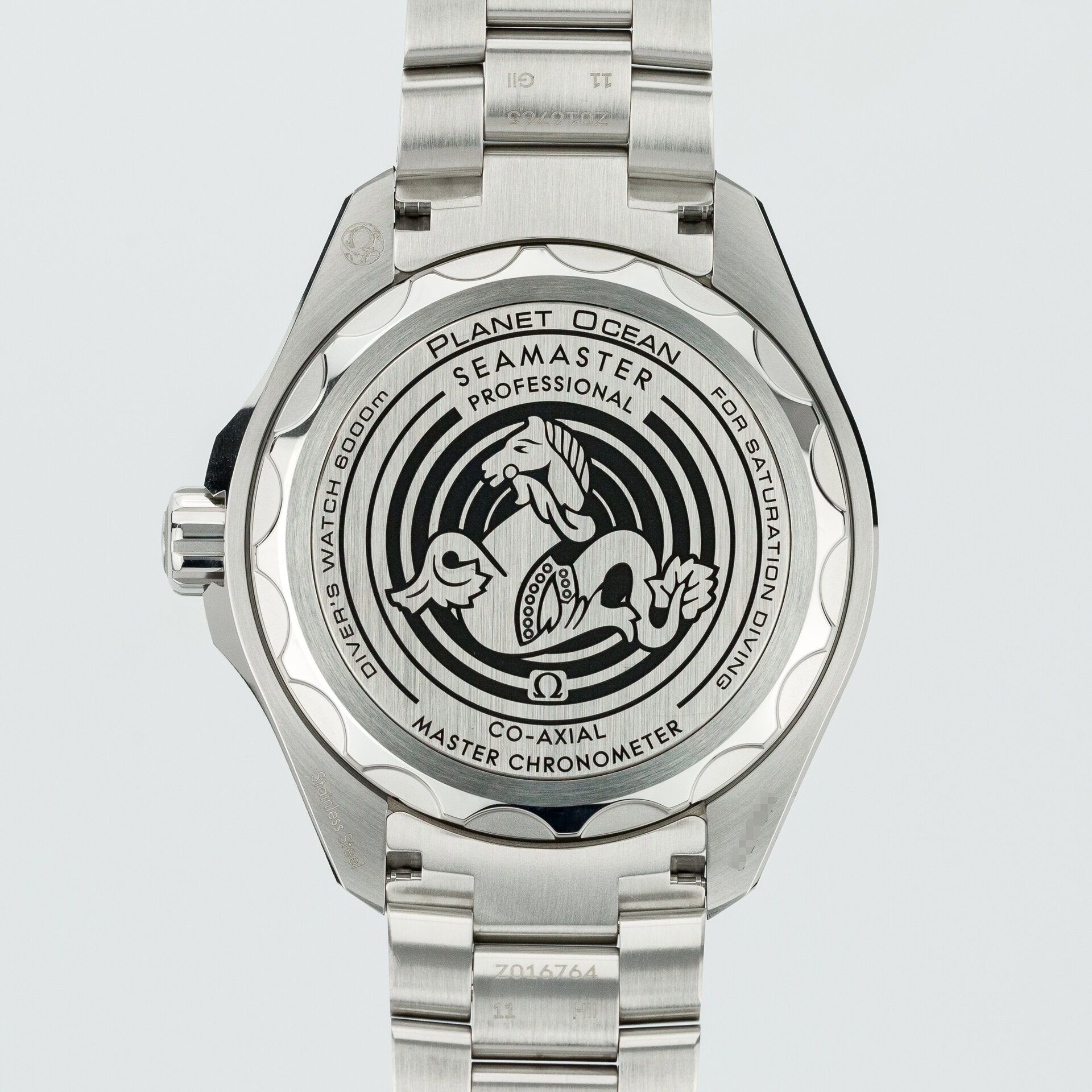 Omega Seamaster Planet Ocean Ultra Deep Blue 215.30.46.21.03.001 steel Blue 2023 - Back view