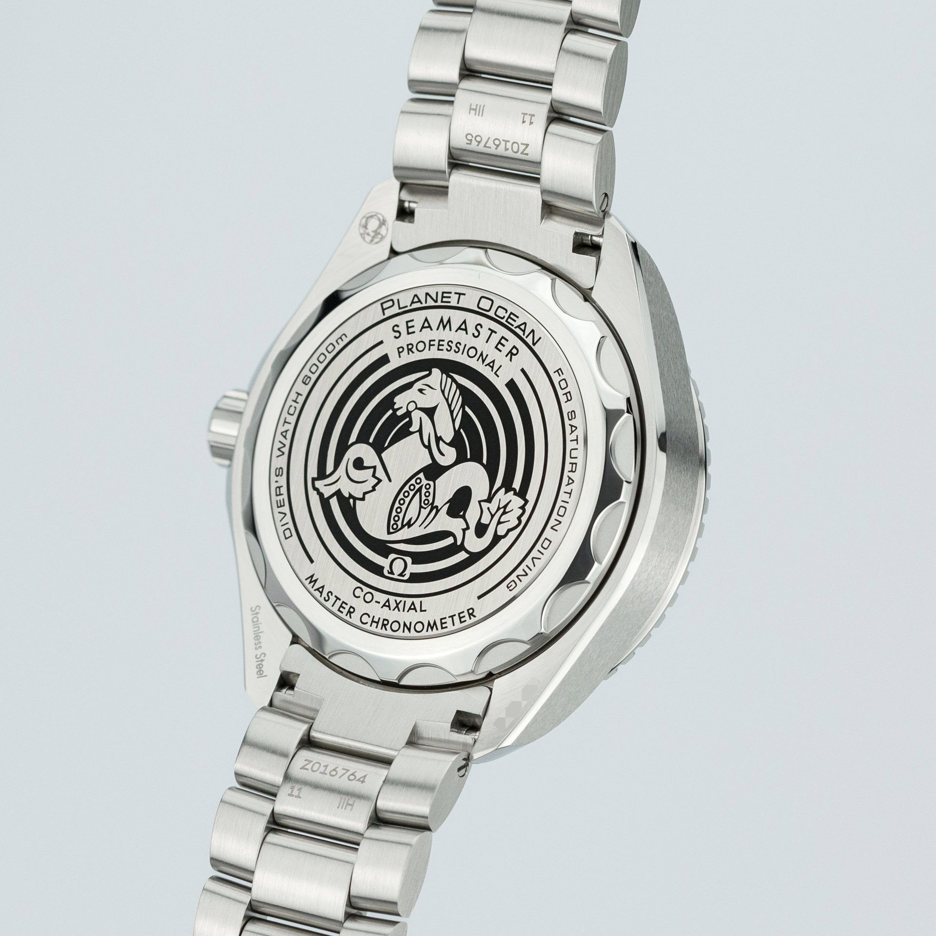 Omega Seamaster Planet Ocean Ultra Deep 6000M O-Megasteel 215.30.46.21.06.001 steel Grey 2024 - Diagonal back view