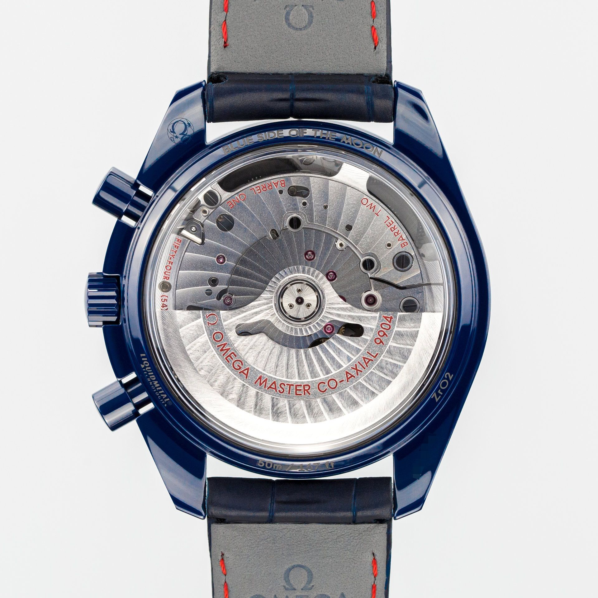 Omega Speedmaster Blue Side of the Moon Chronograph 304.93.44.52.03.001 ceramic Blue 2019 - Back view