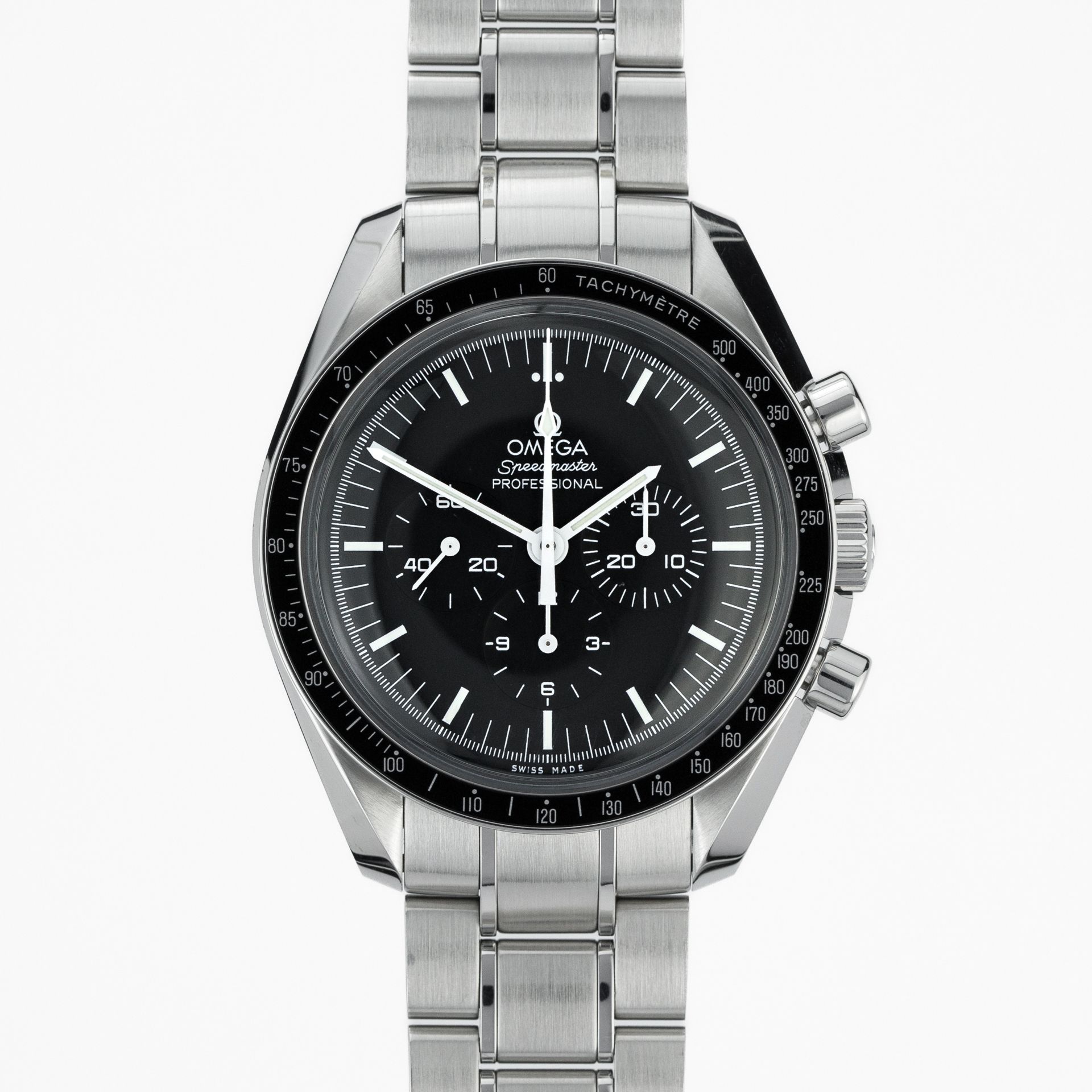 Omega Speedmaster Professional Moonwatch Hesalite 311.30.42.30.01.005 steel Black
