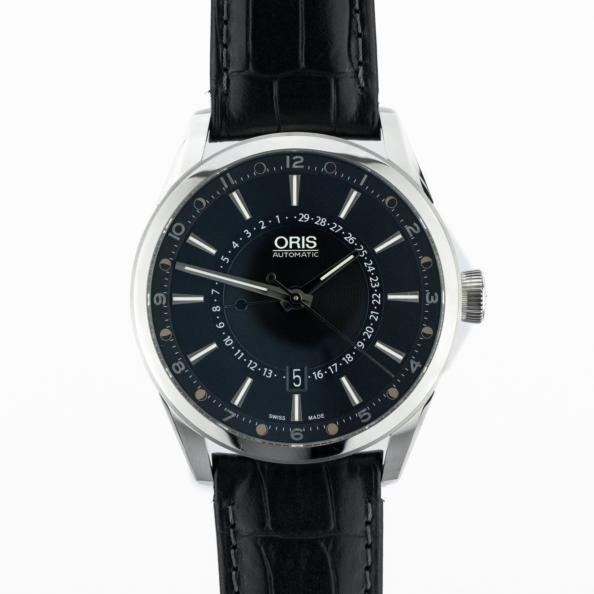 Oris Artix Pointer Moon 01 761 7691 4054-07 5 21 81FC steel Black