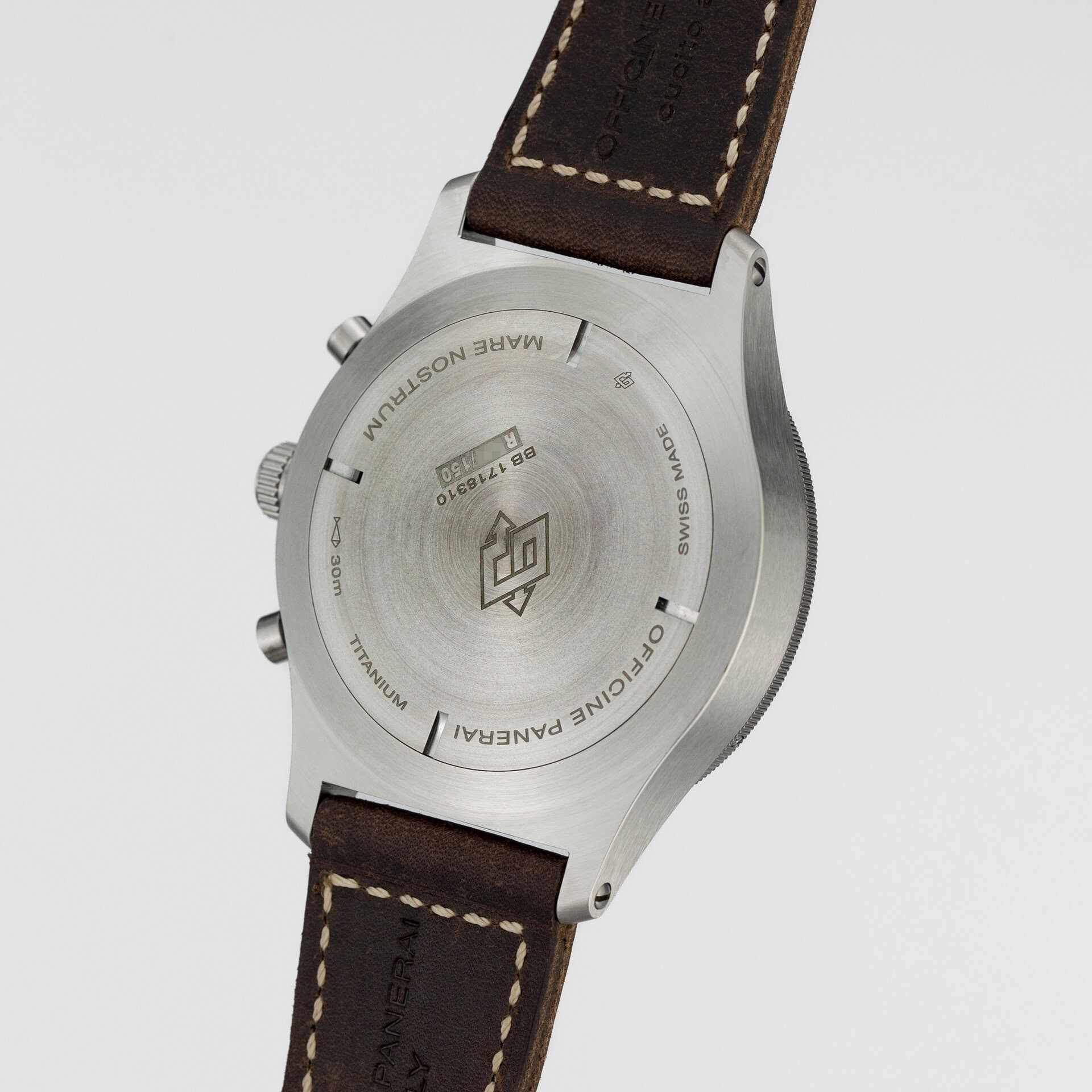 Panerai Mare Nostrum Titanio Chronograph Limited edition PAM00603 titanium Brown 2015 - Back view