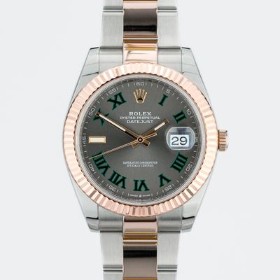 Rolex Datejust 41 Wimbledon Dial, Everose Gold & Steel 126331 - Very Good condition