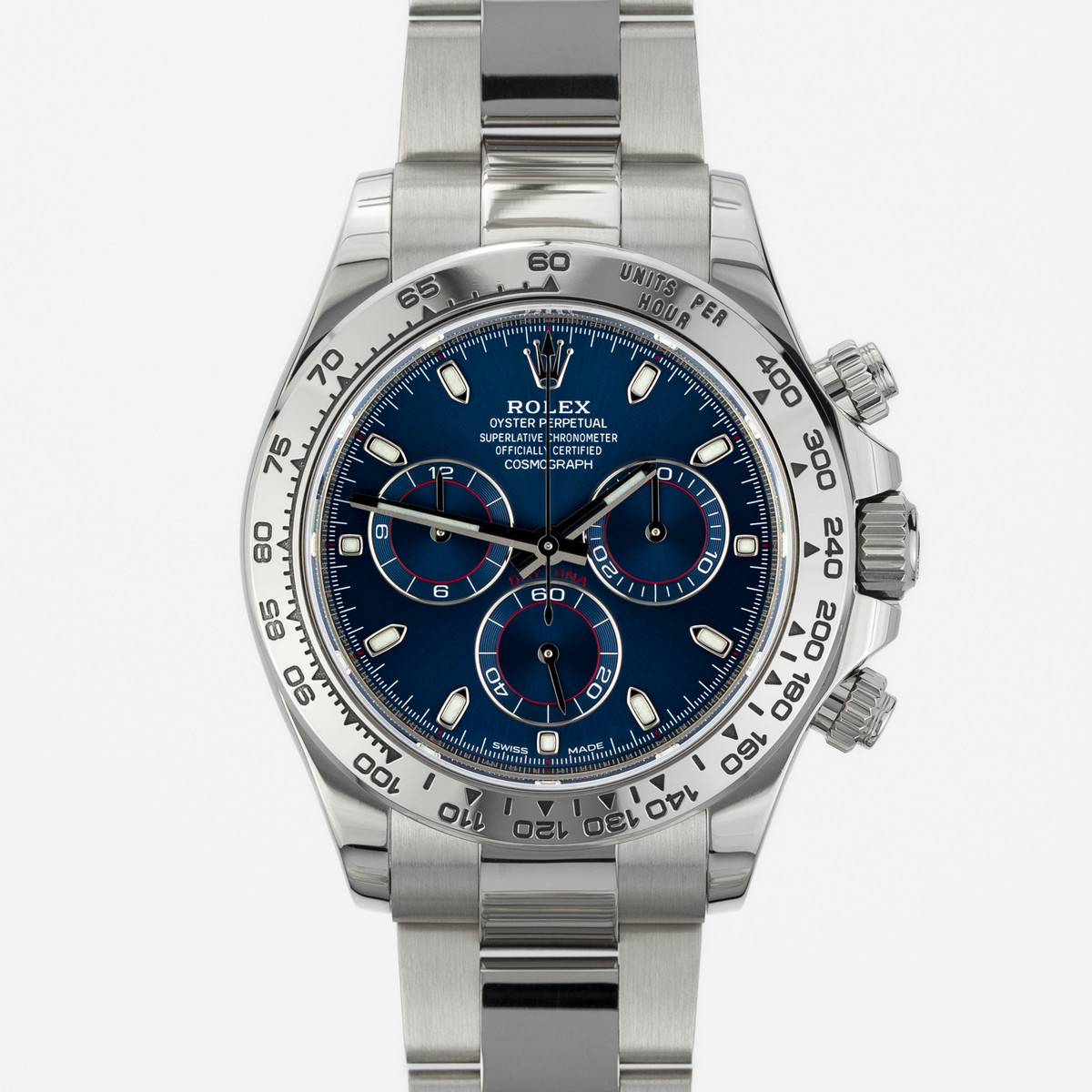 Daytona Cosmograph in White Gold, Blue sunburst dial - Image 1