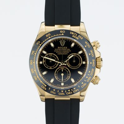 Rolex Daytona Cosmograph in Yellow Gold with Oysterflex 116518LN - Very Good condition, 2020