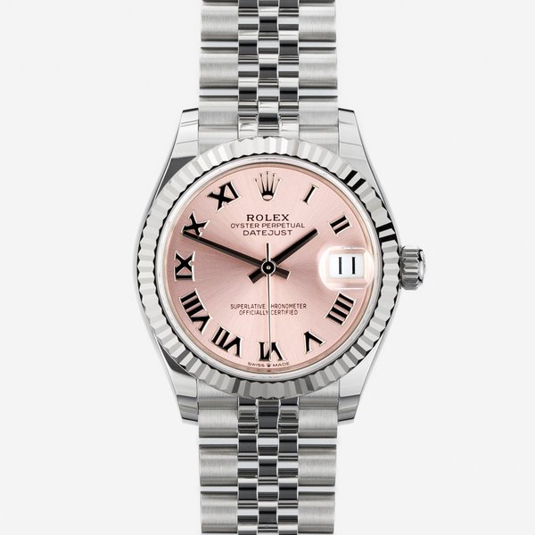 Rolex Ladies Datejust 31 Pink Roman dial and White Gold