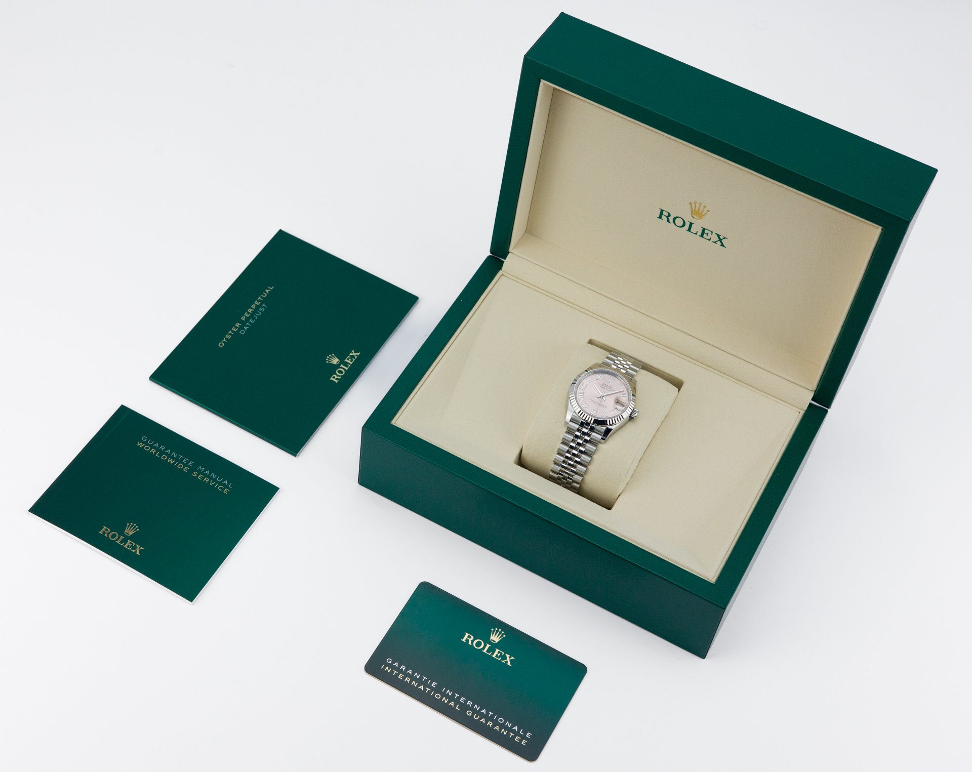 Rolex Ladies Datejust 31 Pink Roman dial and White Gold - Image 2