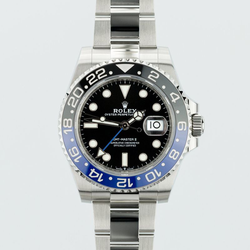 Rolex GMT-Master II Batman — a Swiss-made watch currently in our inventory