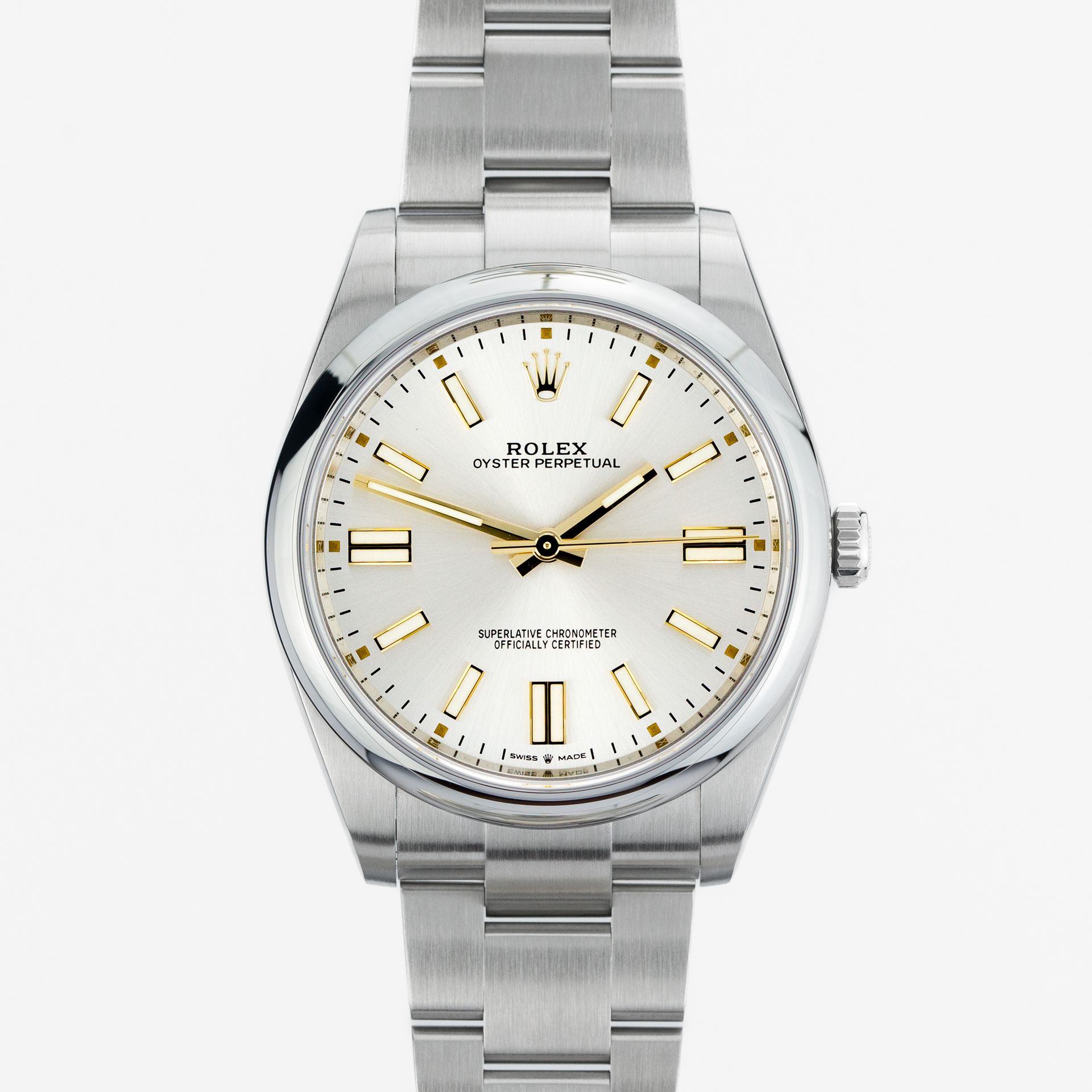 Oyster Perpetual 41 Silver Sunray dial - Image 1