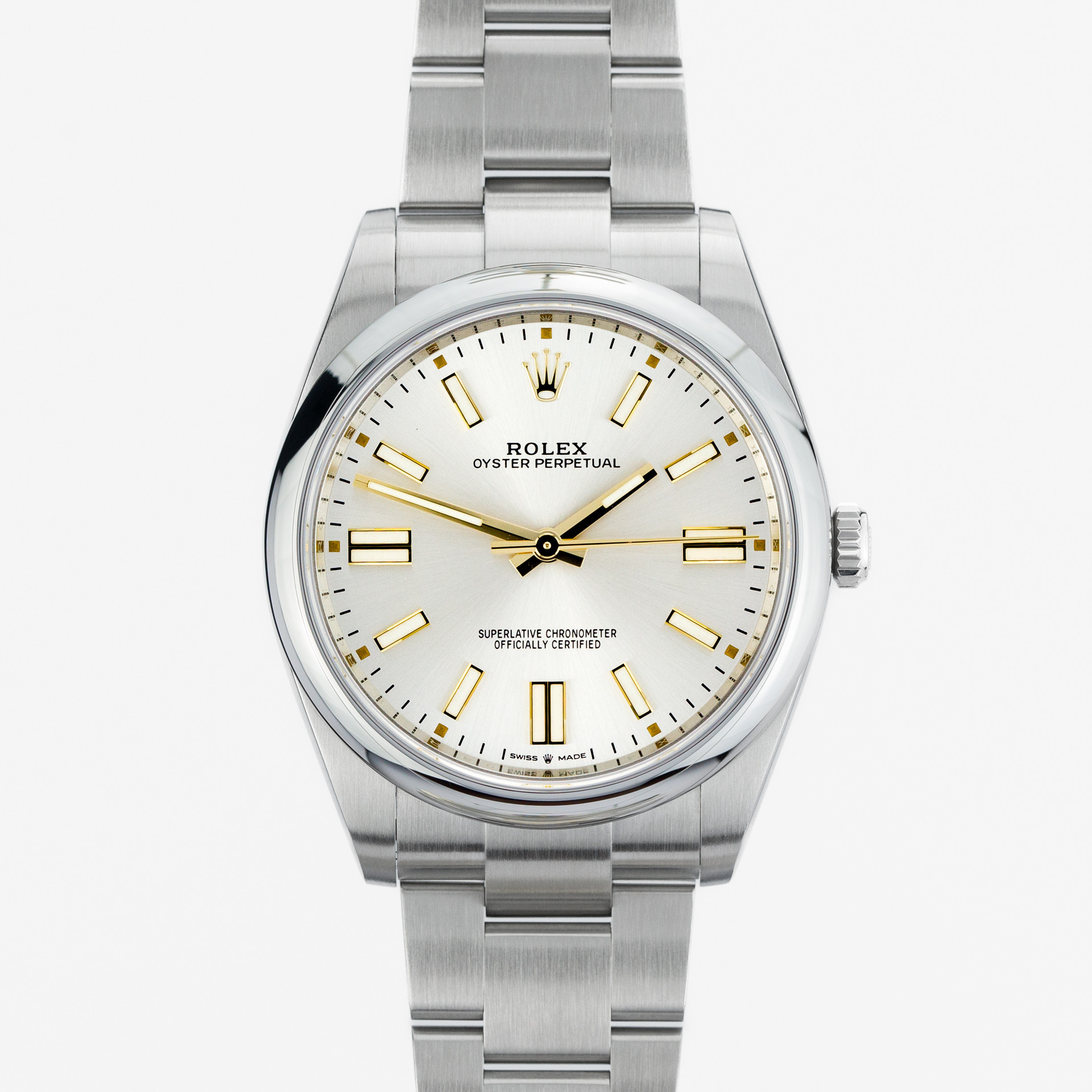Oyster Perpetual 41 Silver Sunray dial - Image 1