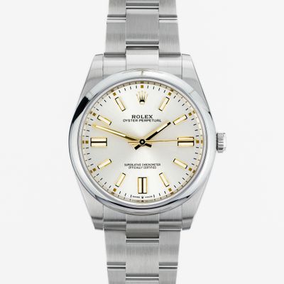 Rolex Oyster Perpetual 41 Silver Sunray dial 124300 - Very Good condition, 2022