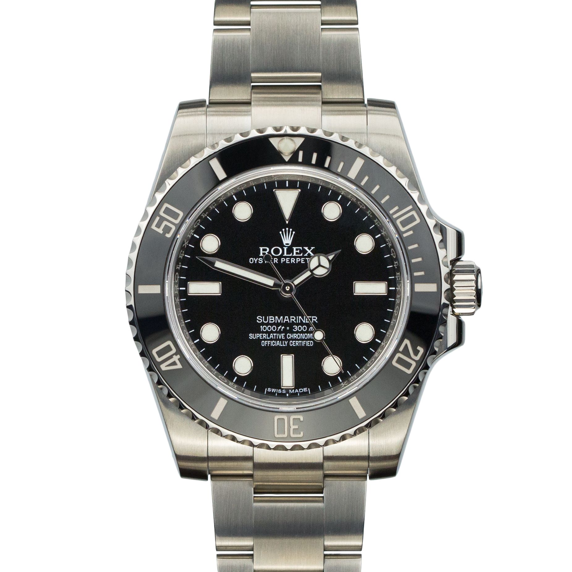Rolex Submariner No-Date Ceramic bezel 114060 steel Black