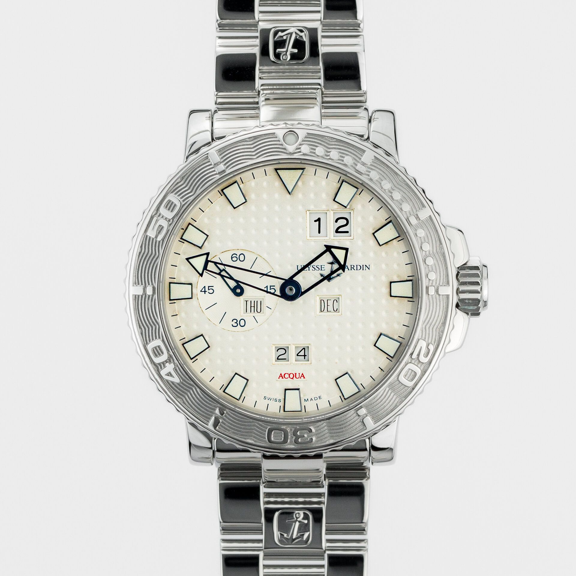 Ulysse Nardin Maxi Marine Acqua Perpetual 333-55-7/91 steel Champagne 2000