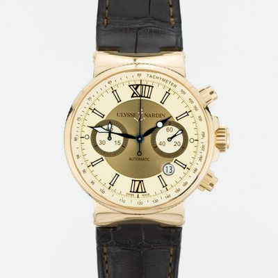Ulysse Nardin Maxi Marine Chronograph in Rose Gold 356-66 - Very Good condition